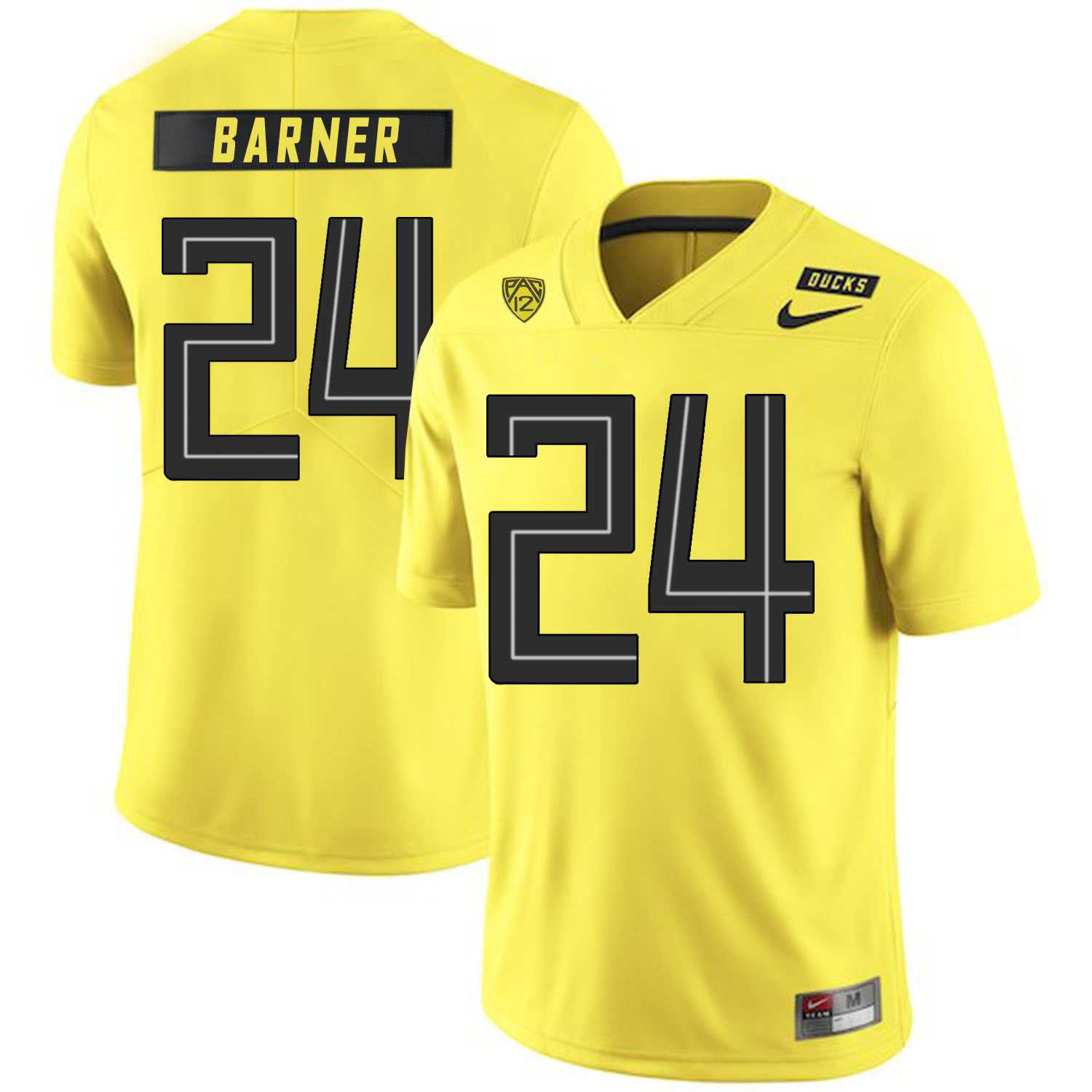 Oregon Ducks #24 Kenjon Barner Yellow Nike College Football Jersey